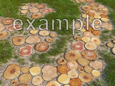 Wood Log Slices 3D model