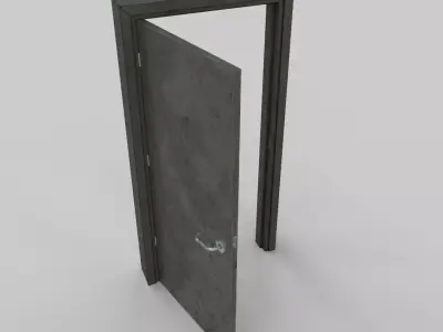 Metal Door Free low-poly 3D model
