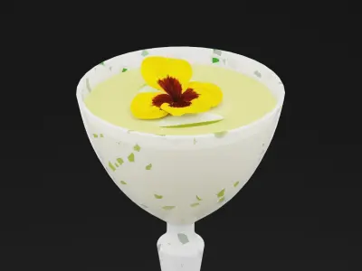 Gin With Cucumber Low-poly 3D model