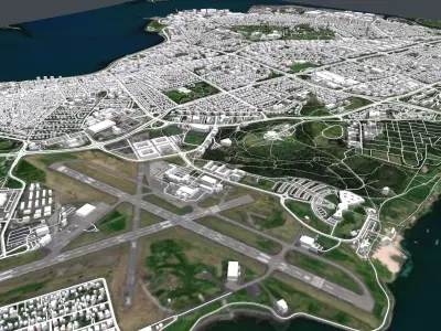 Cityscape Reykjavik Iceland 3D model