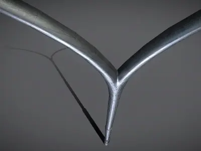 Sci-Fi Street Light 14 version 14 10m with pole 4 Low-poly 3D model