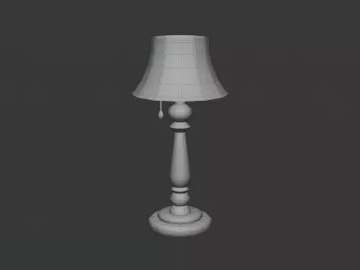 Cute Victoria Antique Classic Floor Lamp Low-poly 3D model