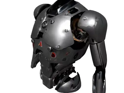 SciFi Robot Torso Armor Low-poly 3D model