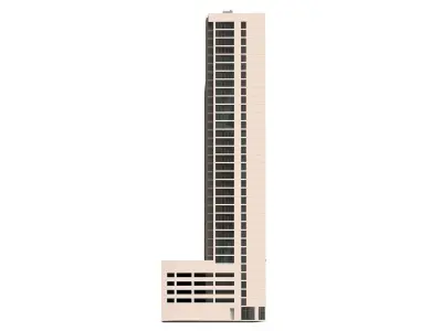 Bloom Heights tower in Jumeirah Village circle Dubai 3D model