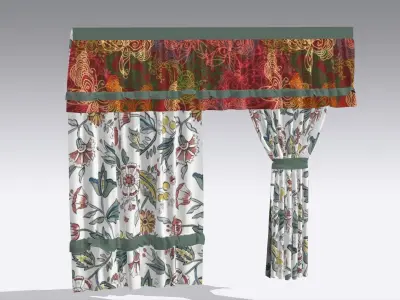 Curtain Low-poly 3D model