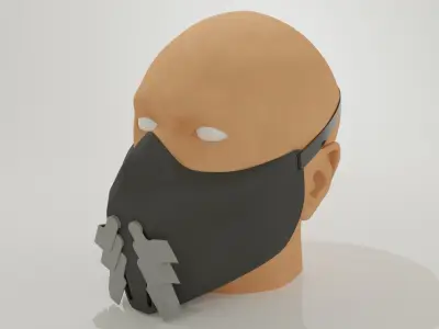 Mask wings with opening mechanism 3D print model
