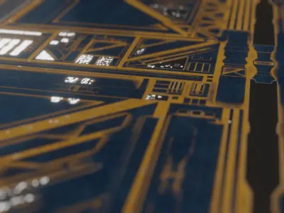 sci-fi panel wall pieces and comp The Creator Kitbash 3D print model