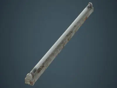 Fluorescent Bulb 3B Low-poly 3D model