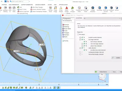 Modern Sculptural Adjustable Ring 3DM STL 3D print model 6