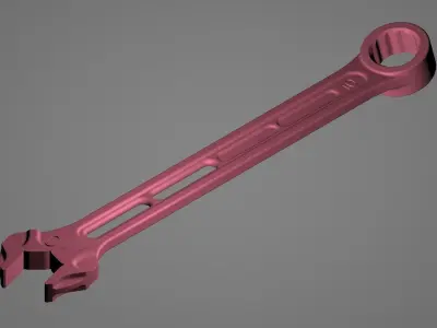 10mm M6 Combination wrenches The NEW Low-weight Shape for FEM 3D print model
