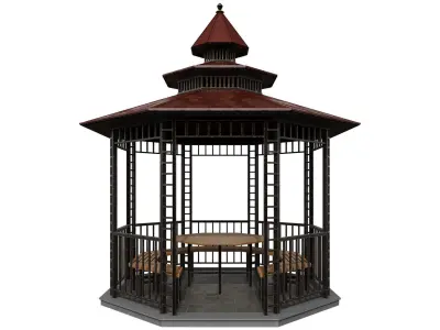 8 Corner Gazebo 3D model