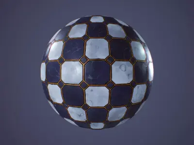 Stylized Marble Floor Material Texture