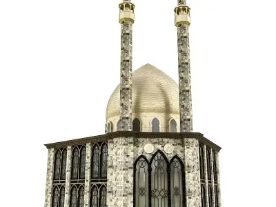 Arab Mosque Low-poly 3D model