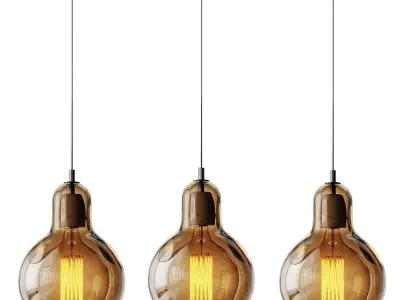 1 Light Contemporary Pendant Lighting Fixtures 3D model