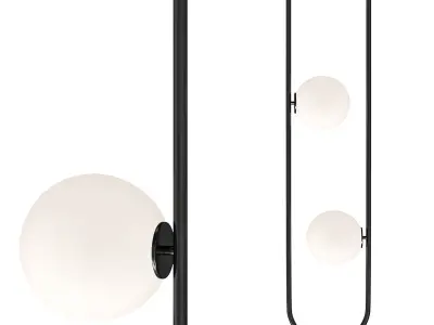 Matte Black Glass Floor Lamp Liang  Eimil Luca 3D model