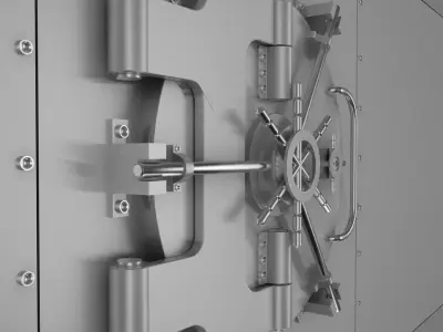 Bank Vault Door Low-poly 3D model