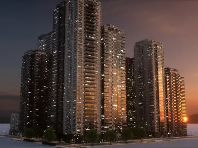 City Block Type B16 3D model