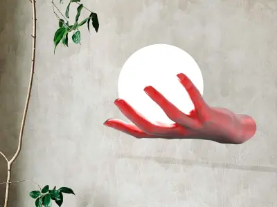 hand Wall Lamp 3D print model
