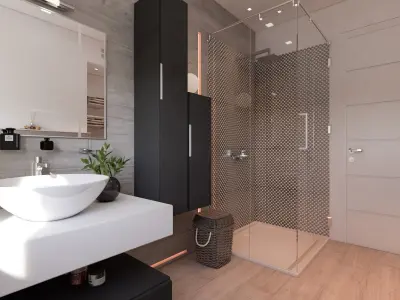 Italian Bathroom - Vray ready - ALL furniture included 3D model
