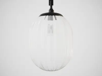 Seed Pendant in Rippled Opaline Glass by RW Guild 3D model