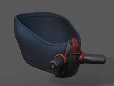 Gas mask respirator scifi futuristic  Low-poly 3D model