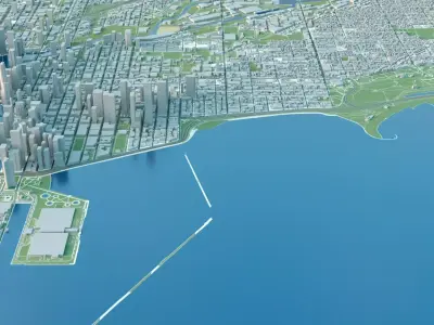 Chicago City 3D Model 3D model