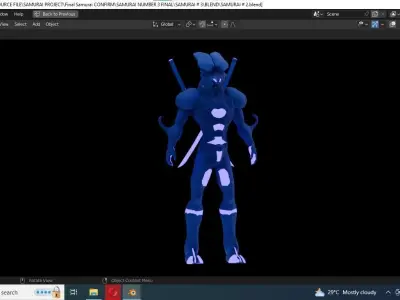 ROBOT SAMURAI NO 2  3D MODEL Low-poly 3D model