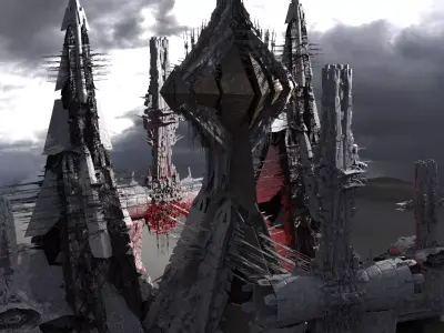 Sci-Fi Egypt City Temples 3D model