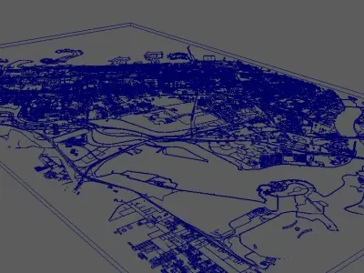 Dubai City 3D Model High Detail Urban  for Animation  Low-poly 3D model