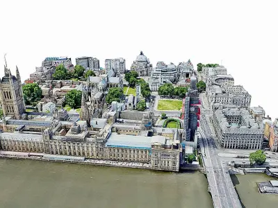 The Palace of Westminster-London-Big Ben Low-poly 3D model