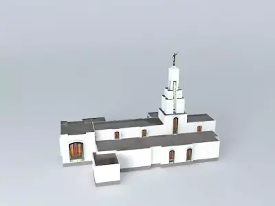 LDS. Temple Accra Ghana Templo Mormon, 117 operating temple. Free 3D model