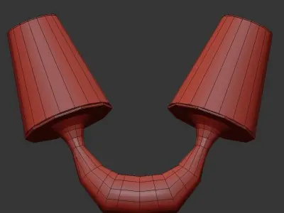 SIAMESE two sconces with shades 3D model