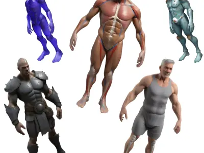 Human-Inspired Character Bundle 3D print model