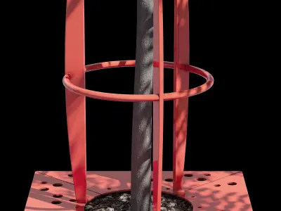 Urban tree grille 3D model