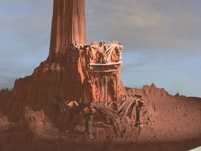 Desert Arrakis Canyon  3D model