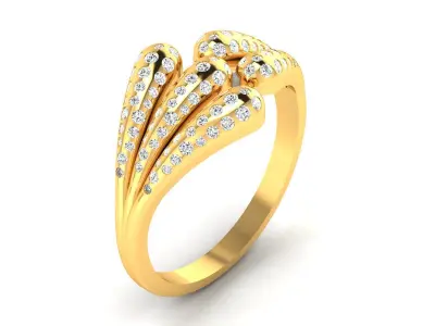 Diamond Ring For Women 3d Print Model 3D print model 65