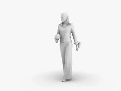 Woman drinking wine 3D print model