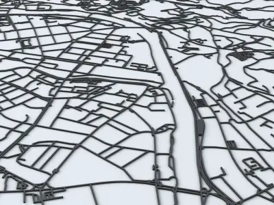 Innsbruck Road Network and Streets 3D model