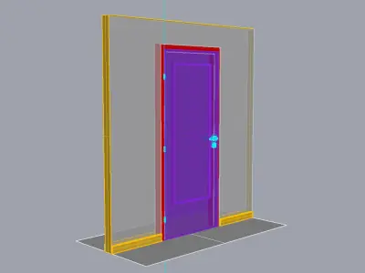 Wooden Door Free 3D model purchase