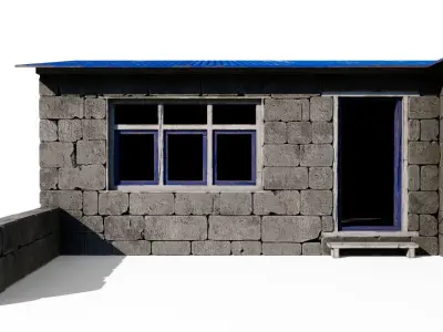 Mountain Lodge Low-poly 3D model