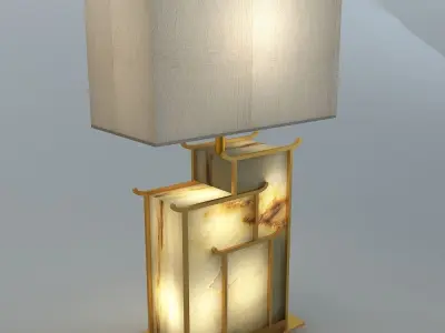 Table lamp 0  Low-poly 3D model