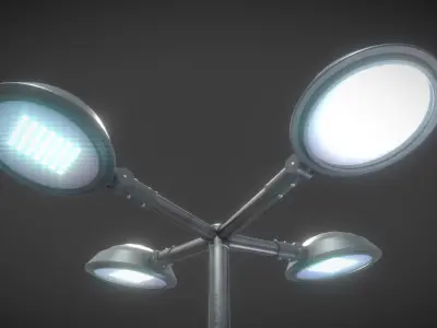 Street Light 15 version 4 3m with pole 3 Low-poly 3D model