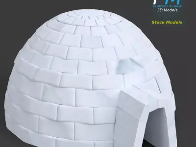 Igloo made out of paper 3D model