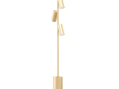 Golden Floor Lamp 3D Model 3D model