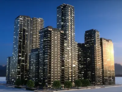 City Block Type B30 3D model