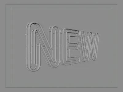 Neon text NEW 3D model