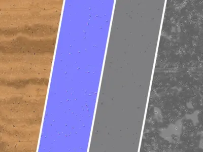 Stone Wall Materials 113- Travertine Stone - Sbsar Pbr Seamless Texture