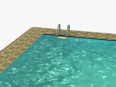 Low poly swimming pool Low-poly 3D model