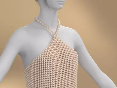 Vintage Pearl Top 3D model