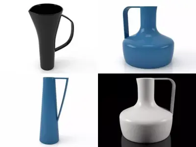 Hidria set of vases 3D model